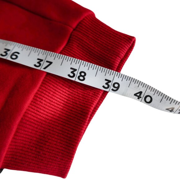 Guess NWT 2-Piece Red and Black Crop Top Hooded Sweatshirt With Joggers - Picture 12 of 13